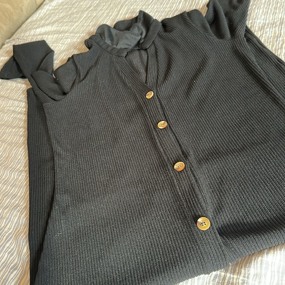 Walter Baker knit black long sleeve midi dress - Picture 5 of 8